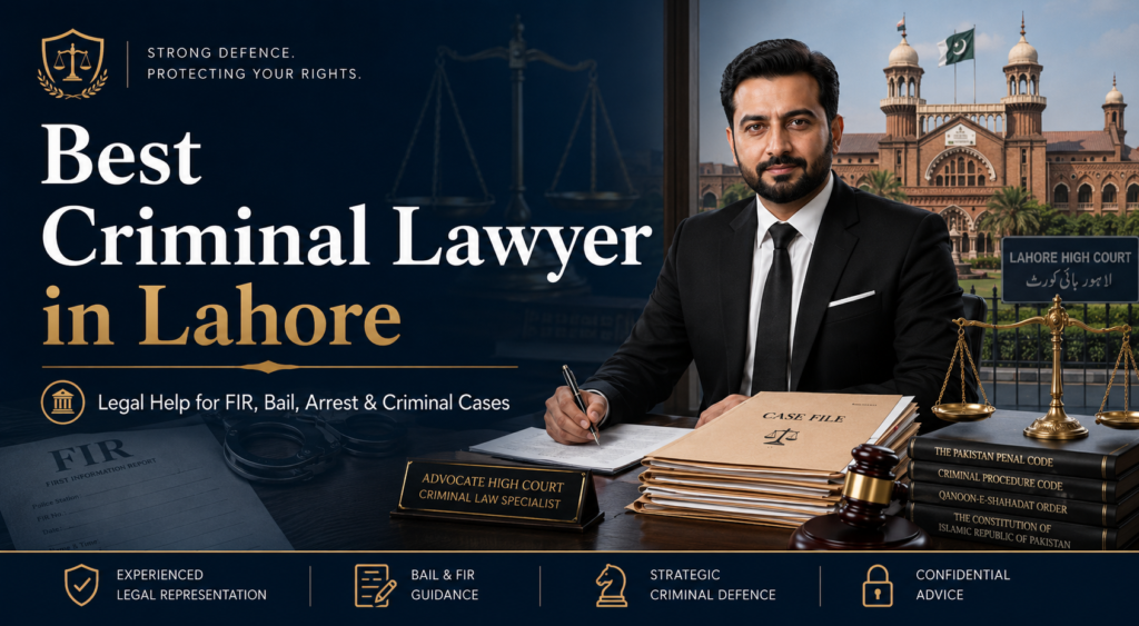 Best criminal lawyer in Lahore providing legal help for FIR, bail, arrest and criminal cases through ZOR App.