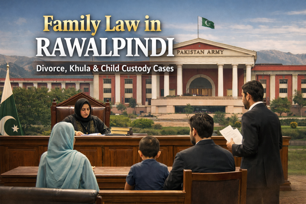 Family Law in Rawalpindi – Family Court hearing a divorce and custody case