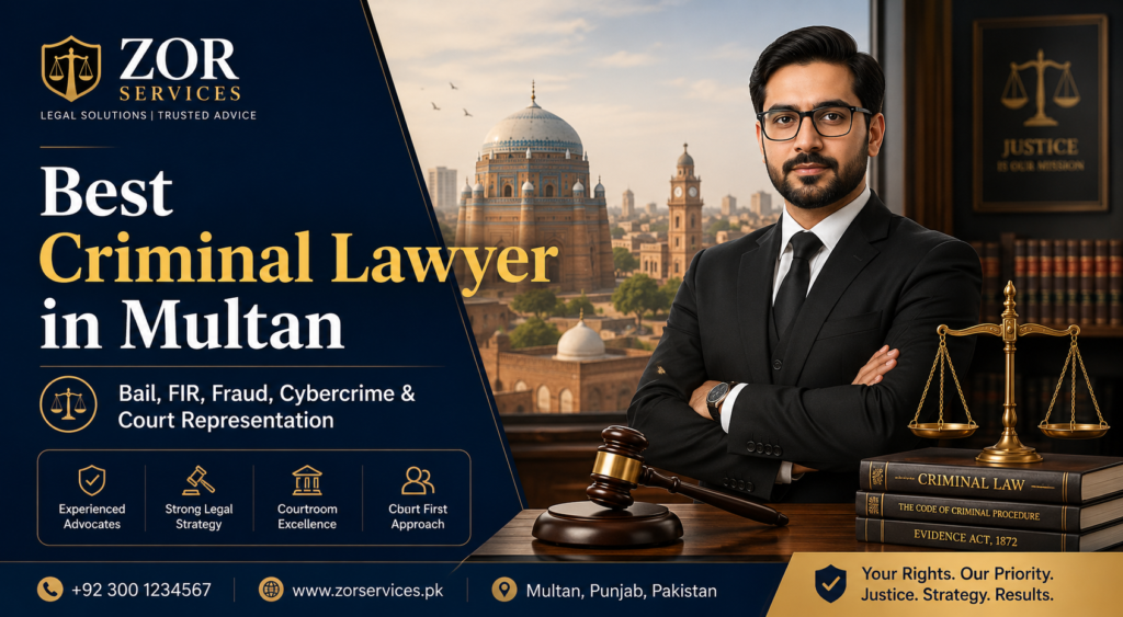 Best criminal lawyer in Multan for bail, FIR, fraud, cybercrime and court representation
