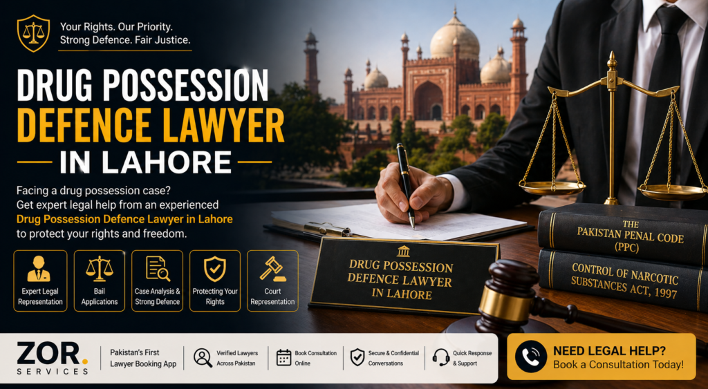 drug possession defence lawyer in Lahore legal consultation Pakistan