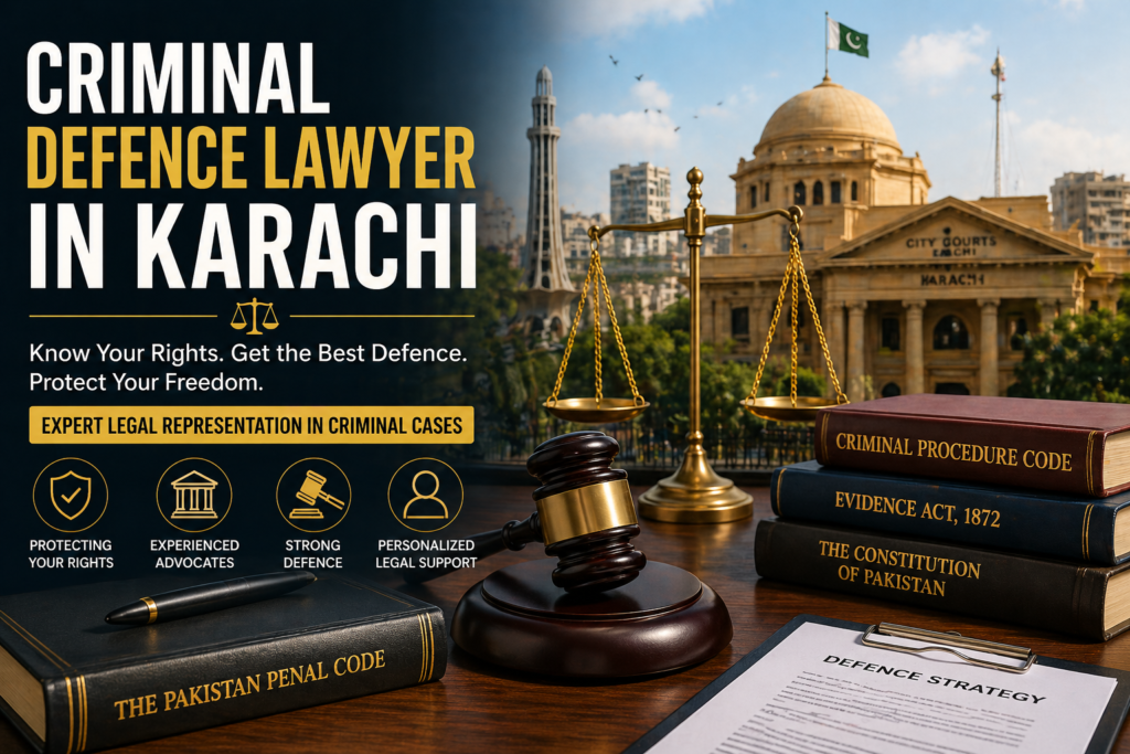 Criminal defence lawyer in Karachi representing clients in criminal cases at Karachi City Courts