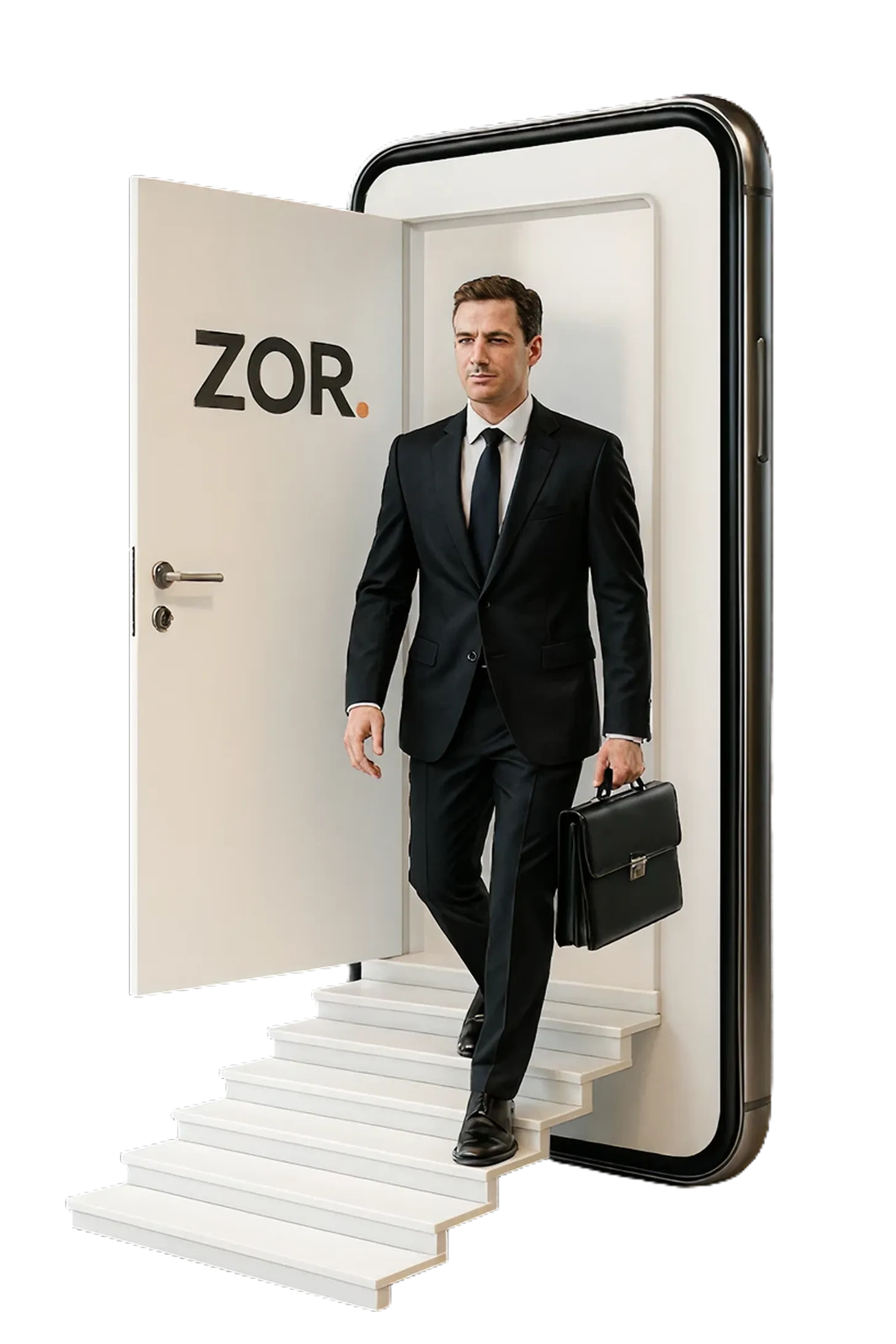 ZOR lawyer booking app mobile mockup